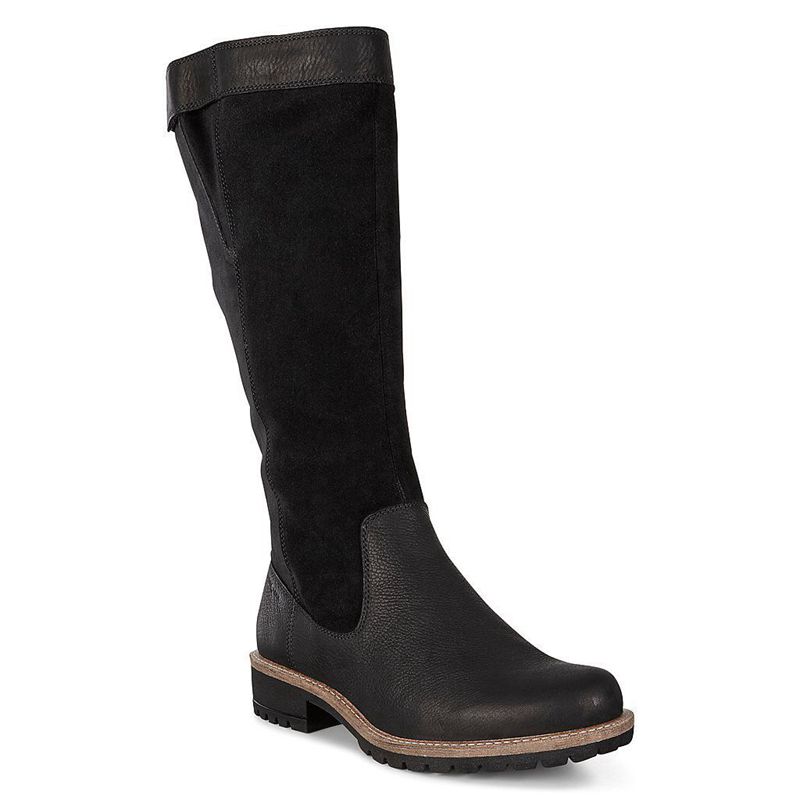 Botas A Media Pierna Ecco Elaine Para Mujer,Negras,598130-JCO